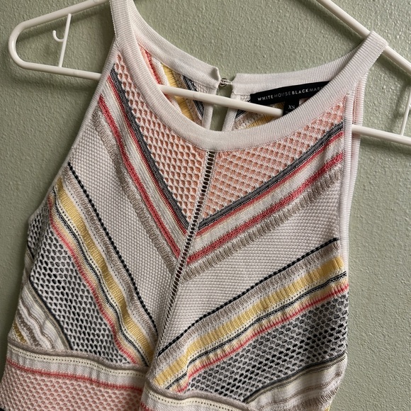White House Black Market Sleeveless Sweater Tank Size XS Striped - Picture 10 of 15